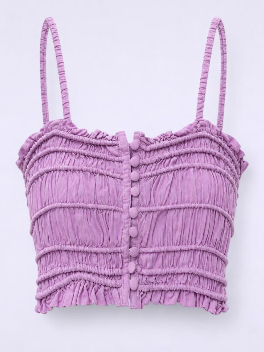 Urban Outfitters Lilac Crop Top UK8