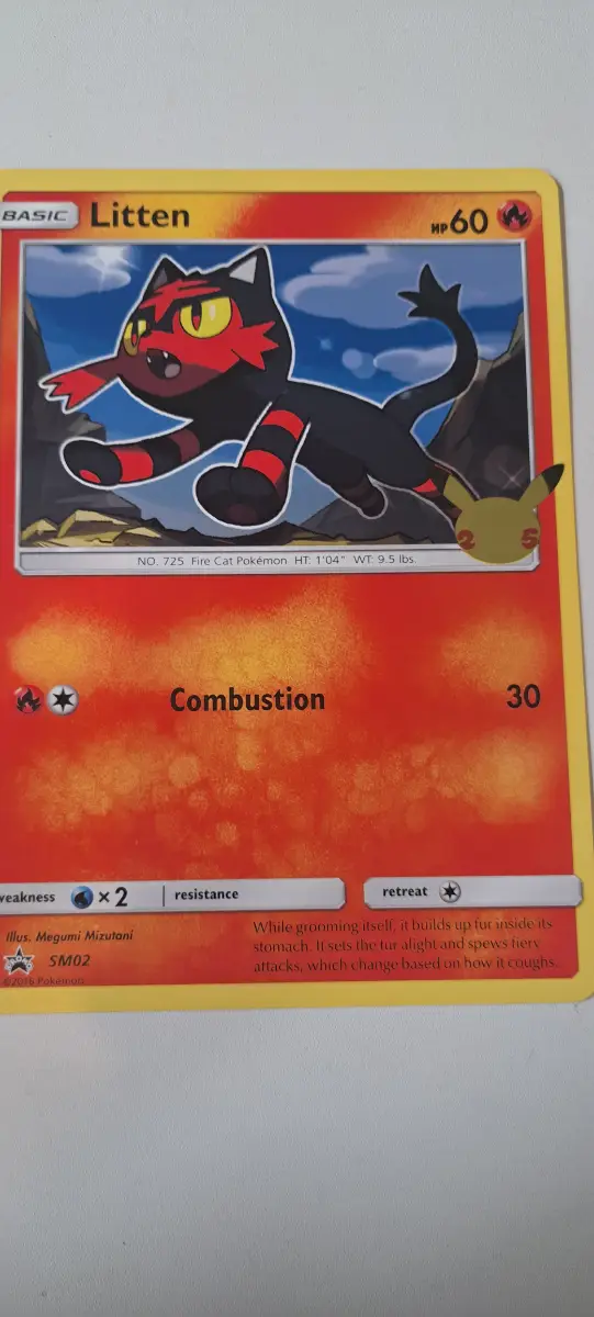 Jumbo litten pokemon card