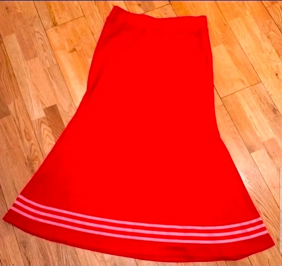 Adidas Originals Adicolor 70s Retro Red Knitted Skirt