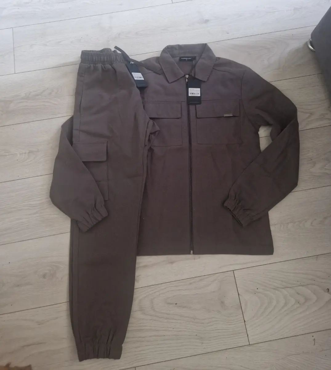 Mens Closure London Utility Charcoal Full Tracksuit