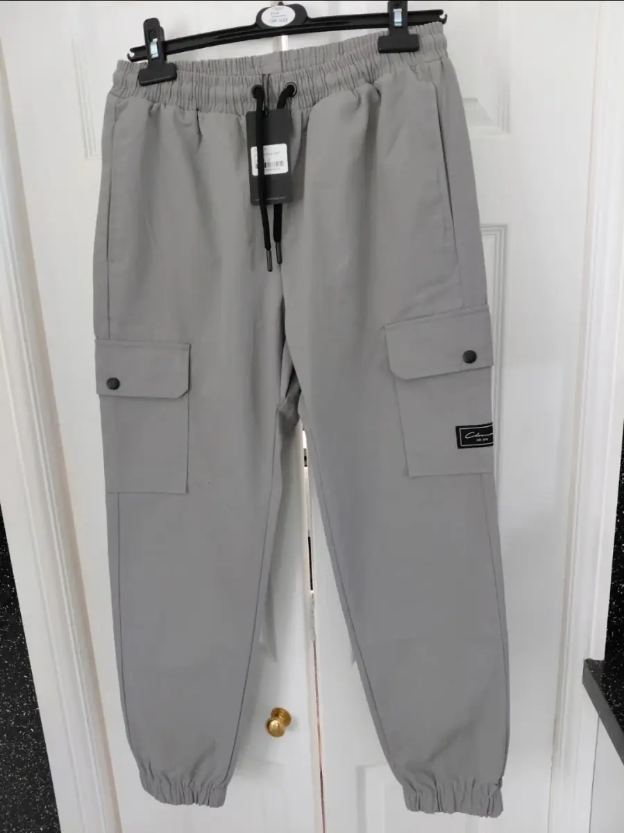 Closure London Ice Grey Cargo Trousers