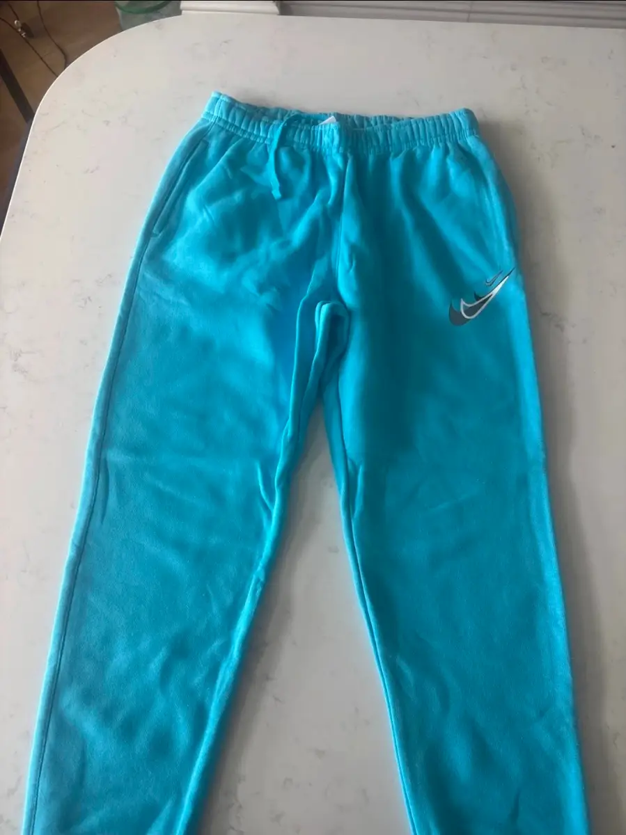 Nike blue multi swoosh joggers size medium