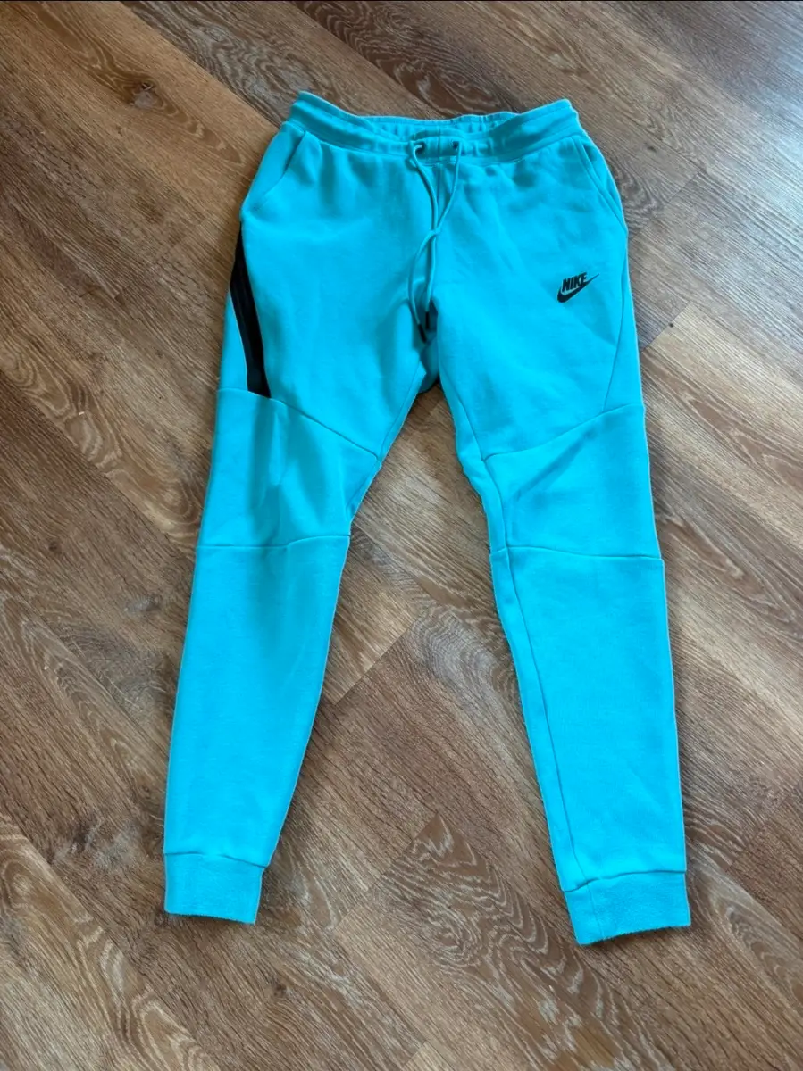 Mens nike tech fleece blue joggers size small
