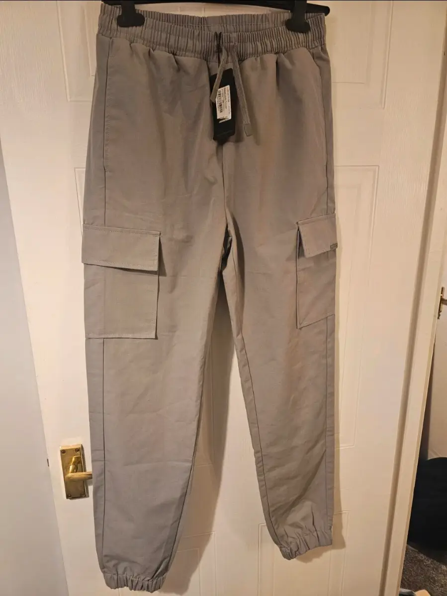 Mens Closure London FT Grey Cargo Trousers