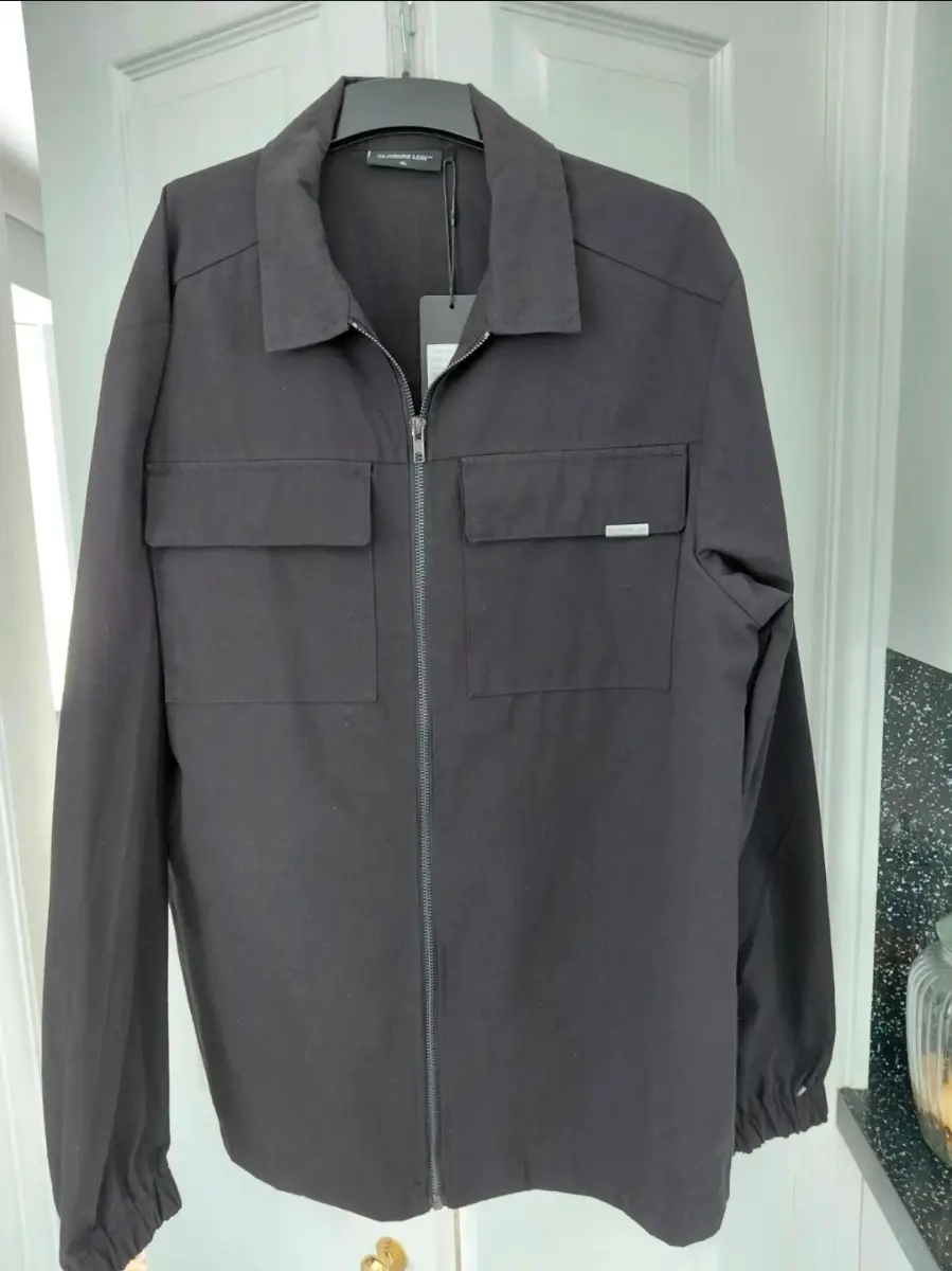 Mens Closure London Black Smart Utility Overshirt