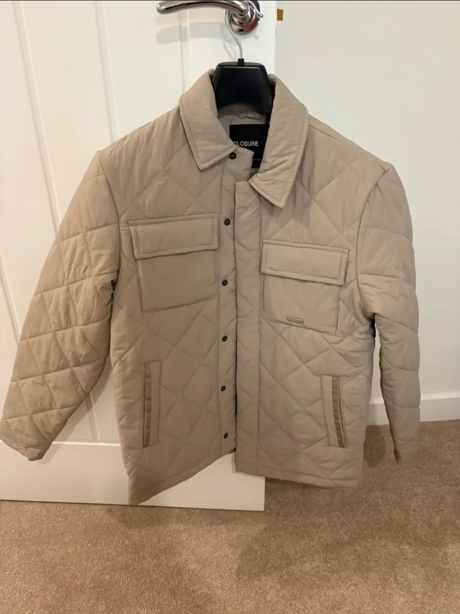 Mens Closure London Quilted Overshirt Jacket