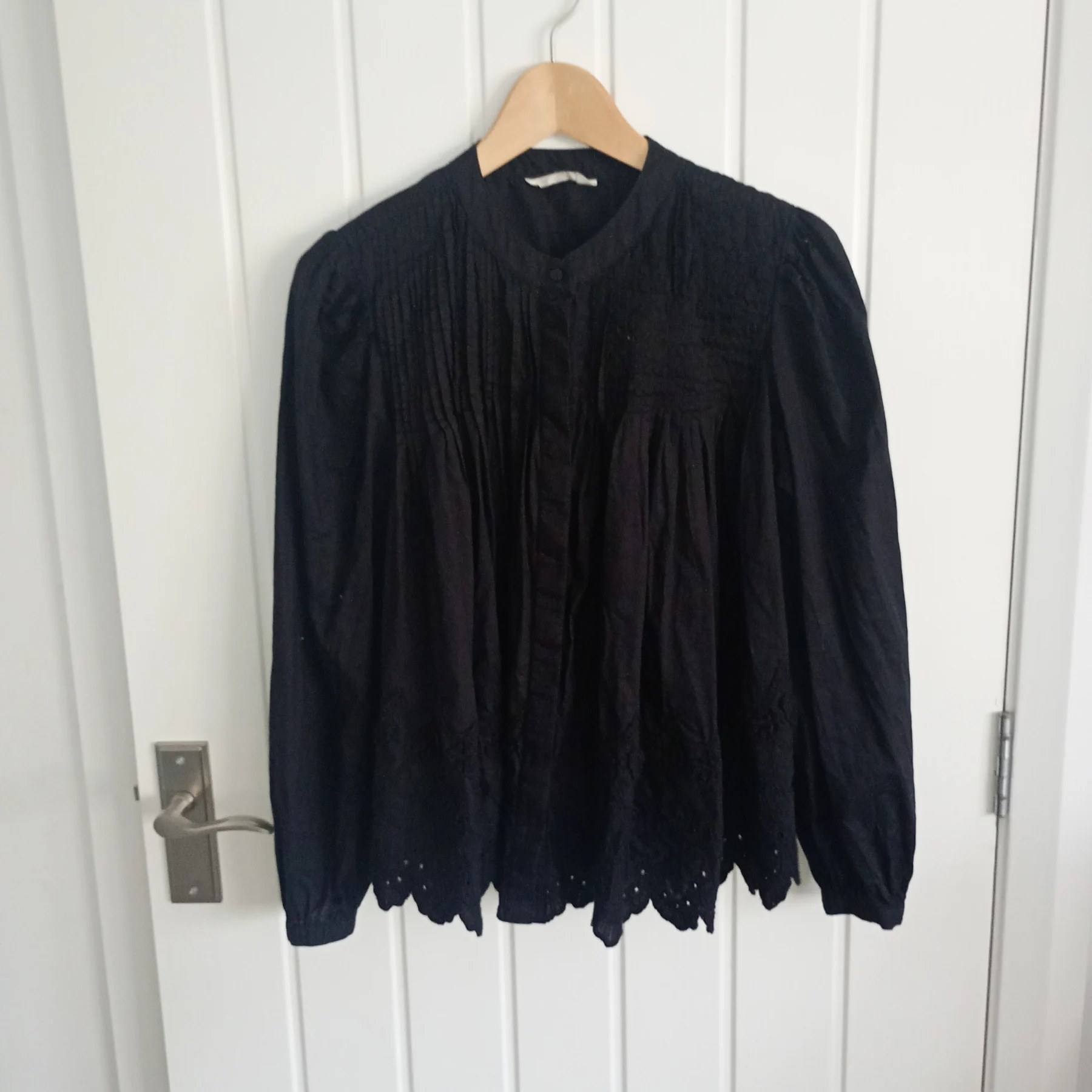 Vintage Per Una 100% Cotton Broderie Anglaise Eyelet Blouse (8)