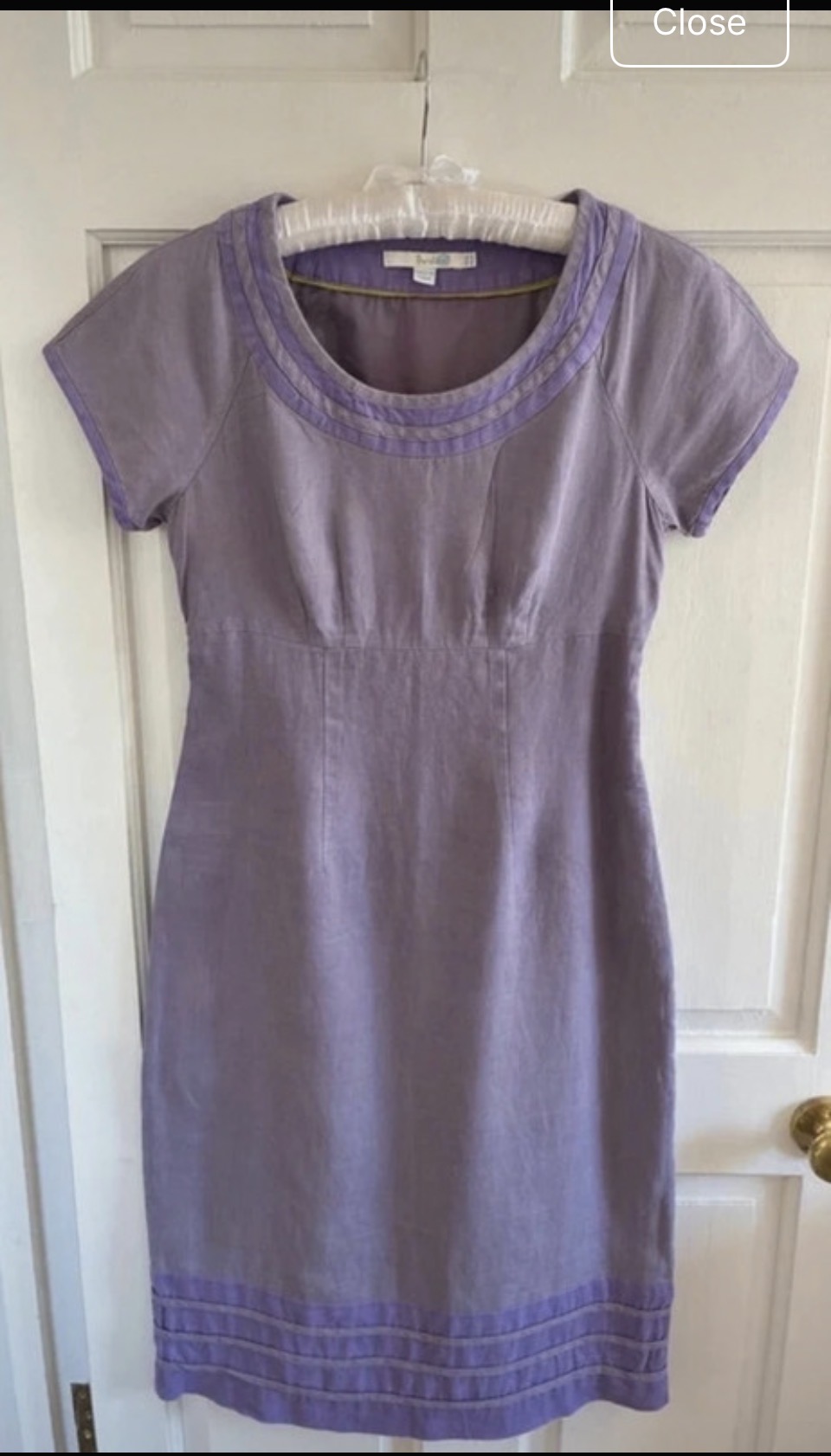 Ladies Lined Lilac Boden Dress UK 8L