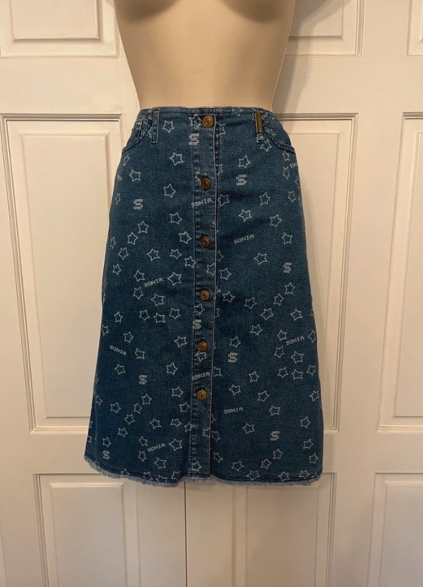 Vintage Y2K Sonia Rykiel denim skirt size 10