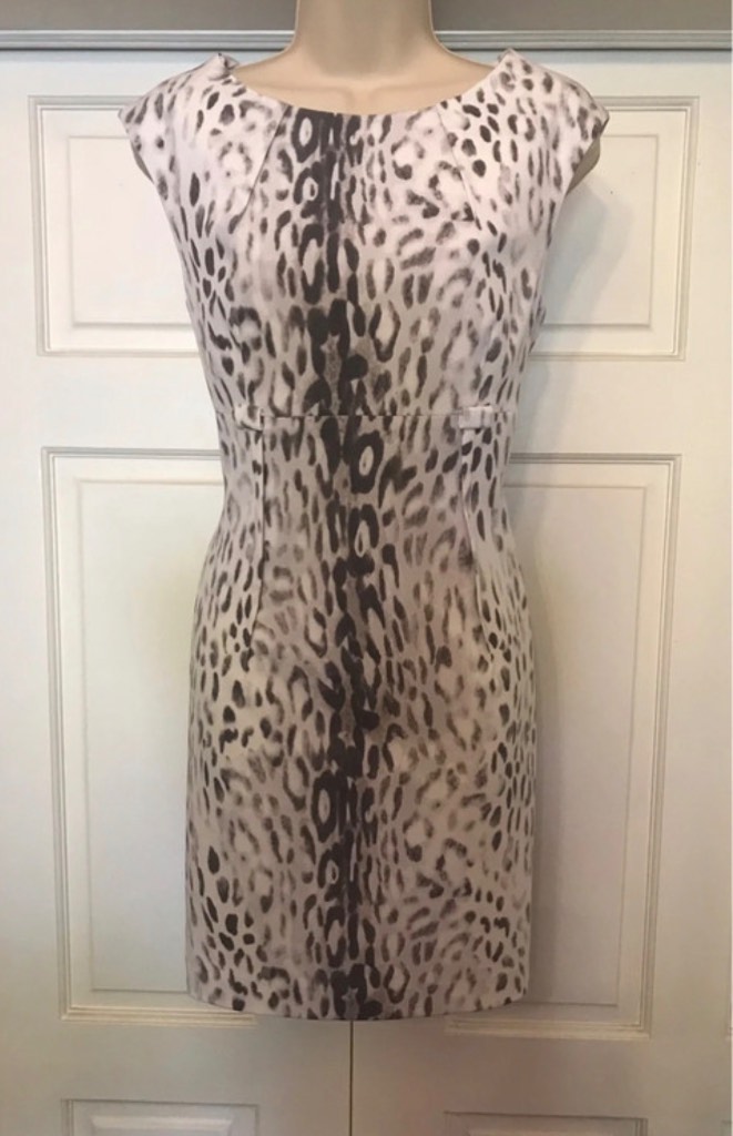Calvin Klein snow leopard print dress