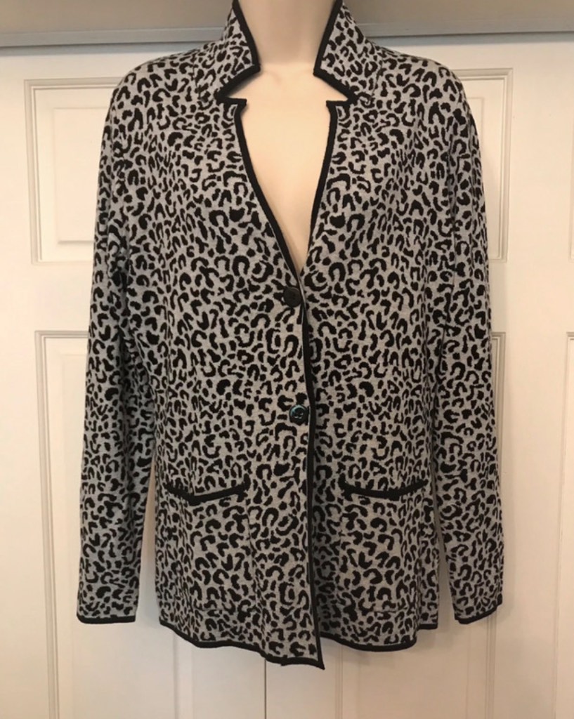 Olsen leopard print cardigan