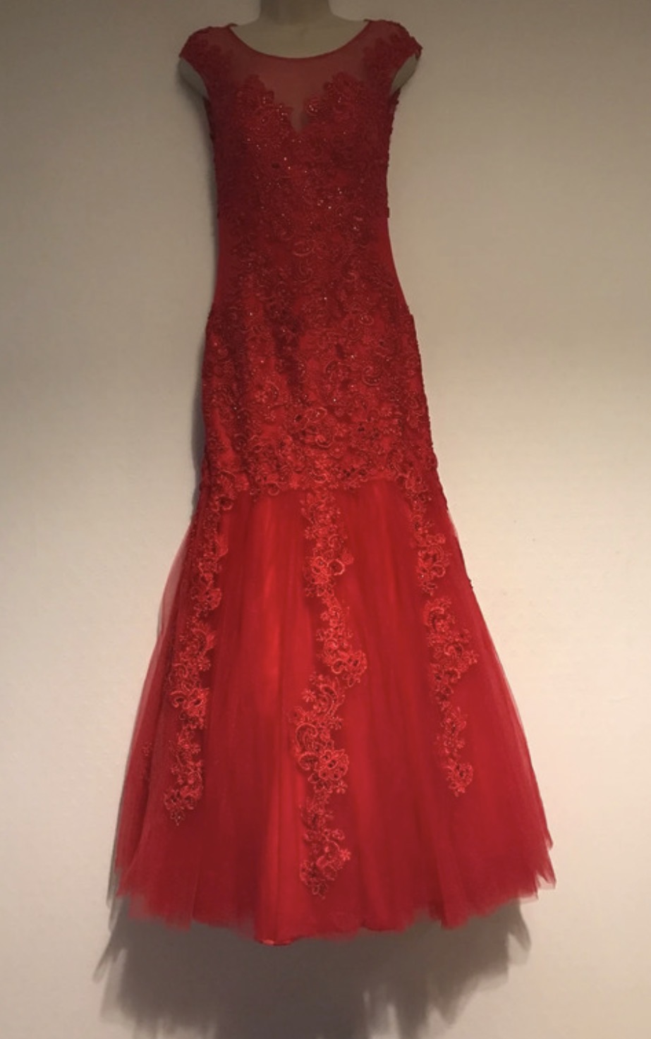 Stunning Designer Angel Forever Prom dress with beaded scarf