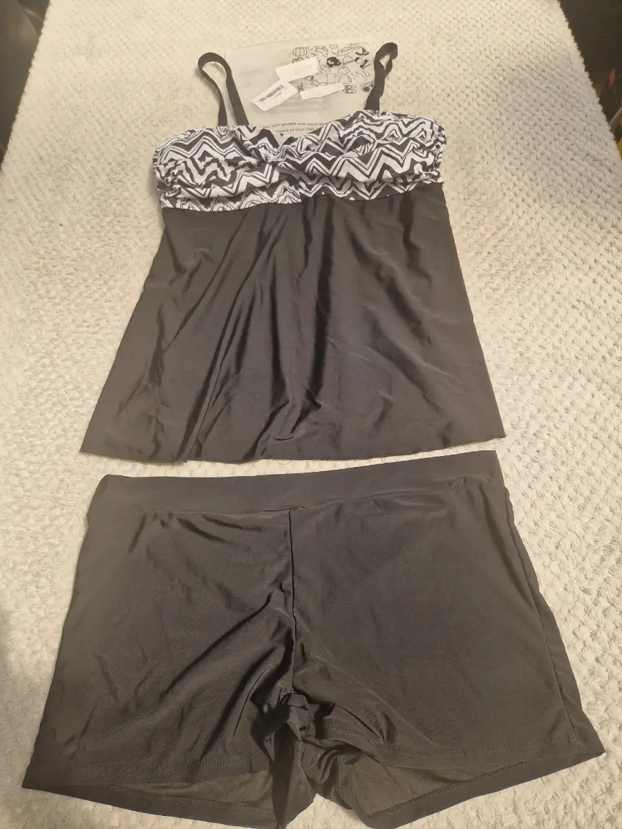 black /white tankini size 3Xl