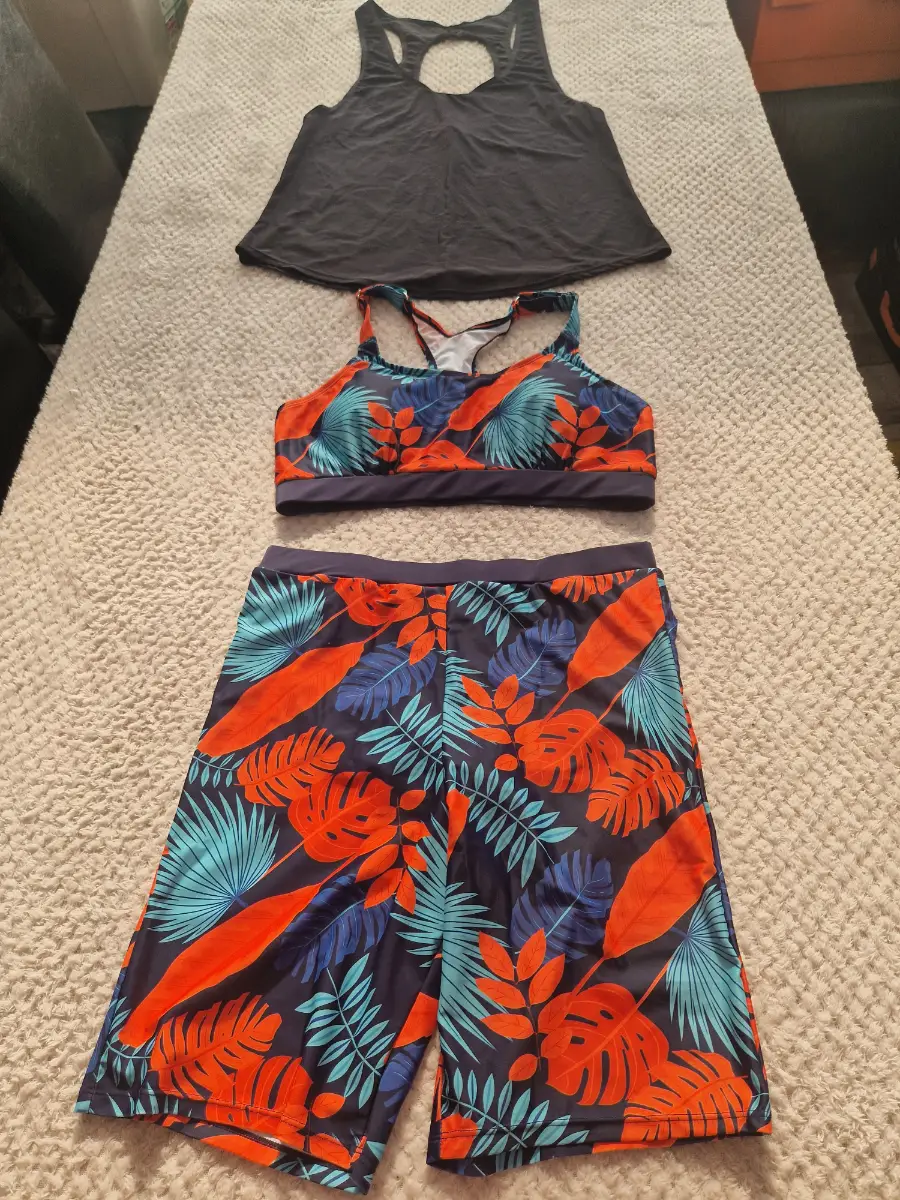 3 piece shankini tankini set