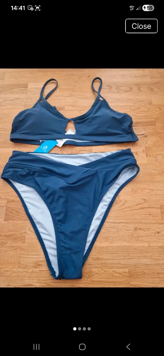 blue bikini
