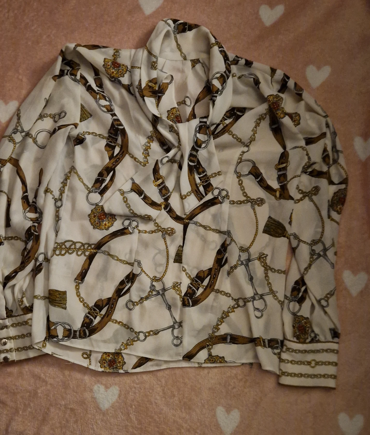 Dorothy Perkins equestrian scarf blouse shirt