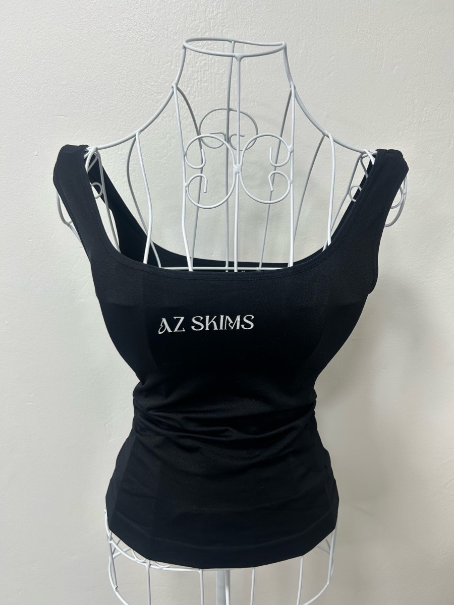 Black Seamless Shaping Tank Top – Size M – Stretch Sleeveless Top – New