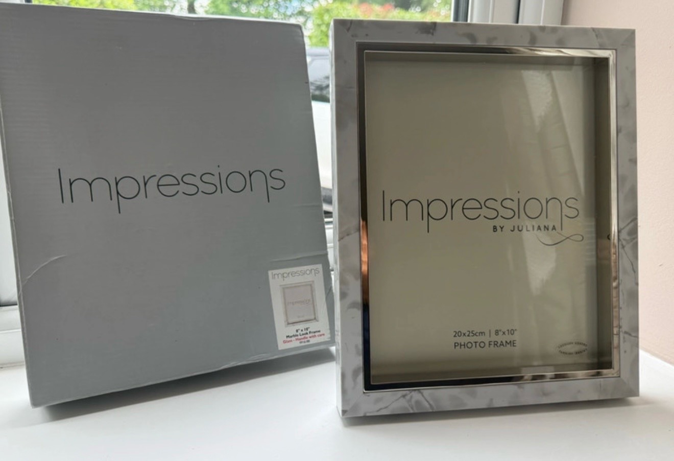 🚨 BNWT Impressions by Juliana Marble Photo Frame x2 8” x 12” RRP £20 each