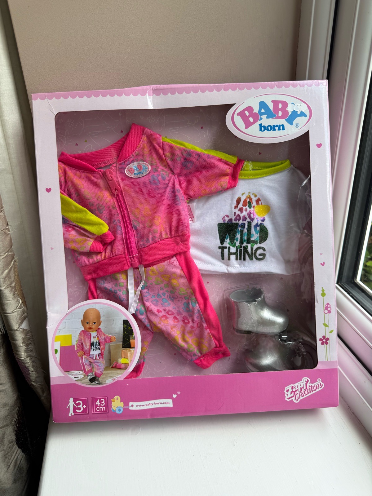 🚨BNWT Zapf Creation Baby Born 43cm Baby Doll Wild Thing Outfit RRP £24.00