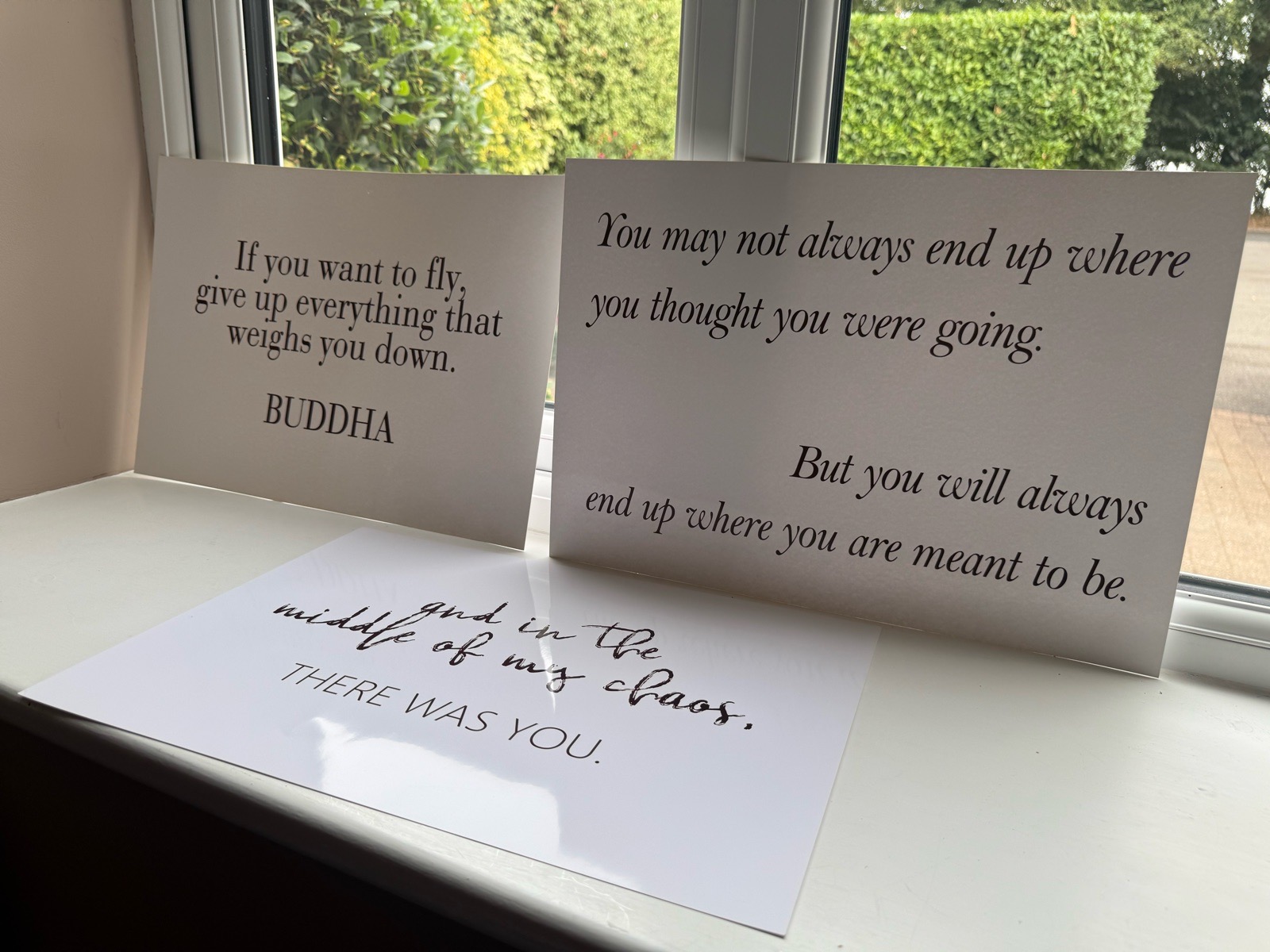 🚨 BNWoT Desinio x3 Poster Prints A3 Inspirational Quote Buddha RRP £45.00