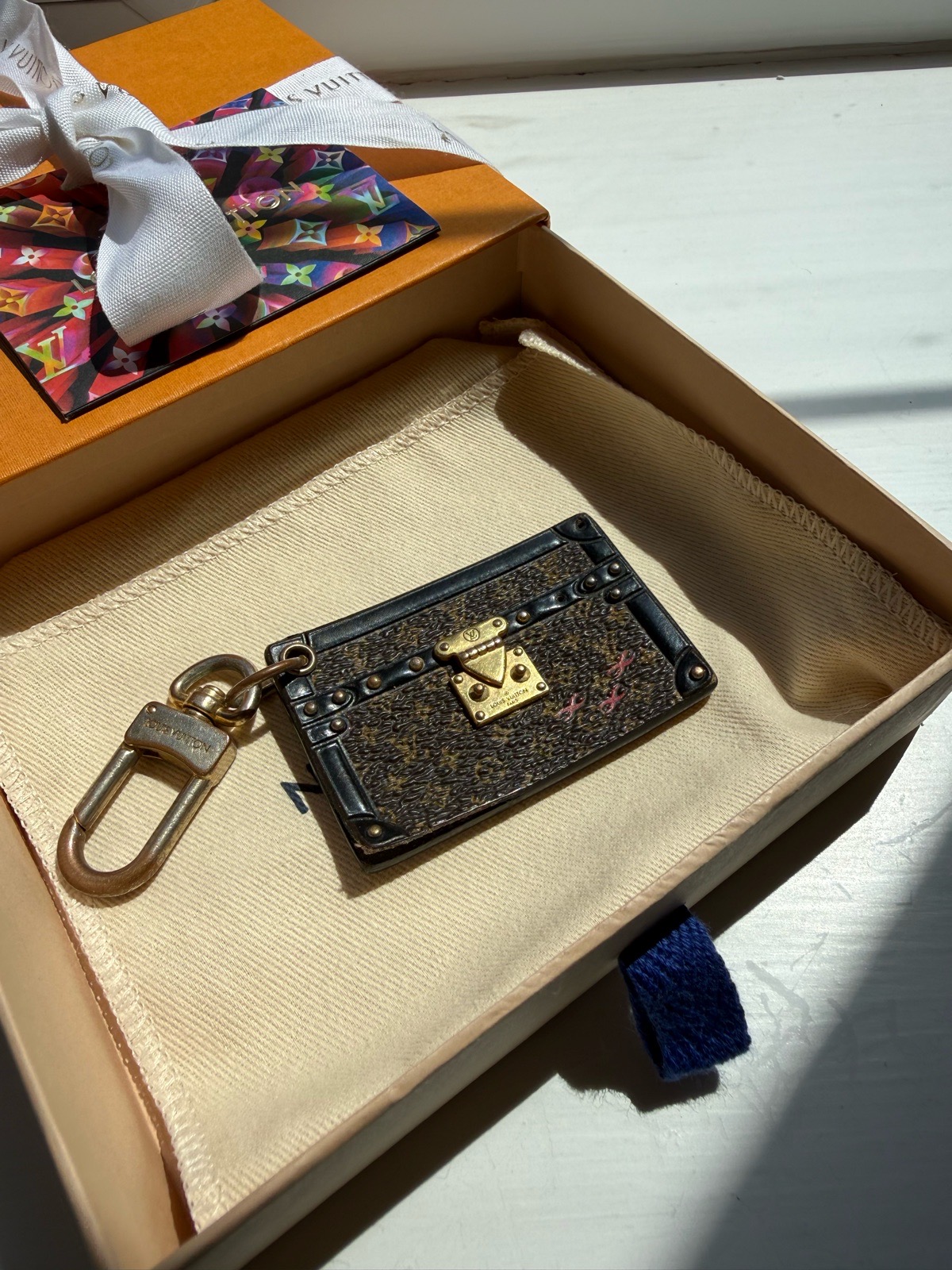 🚨 Used Genuine and Authentic Louis Vuitton RARE Trunk Charm Petit Mal LV M78618