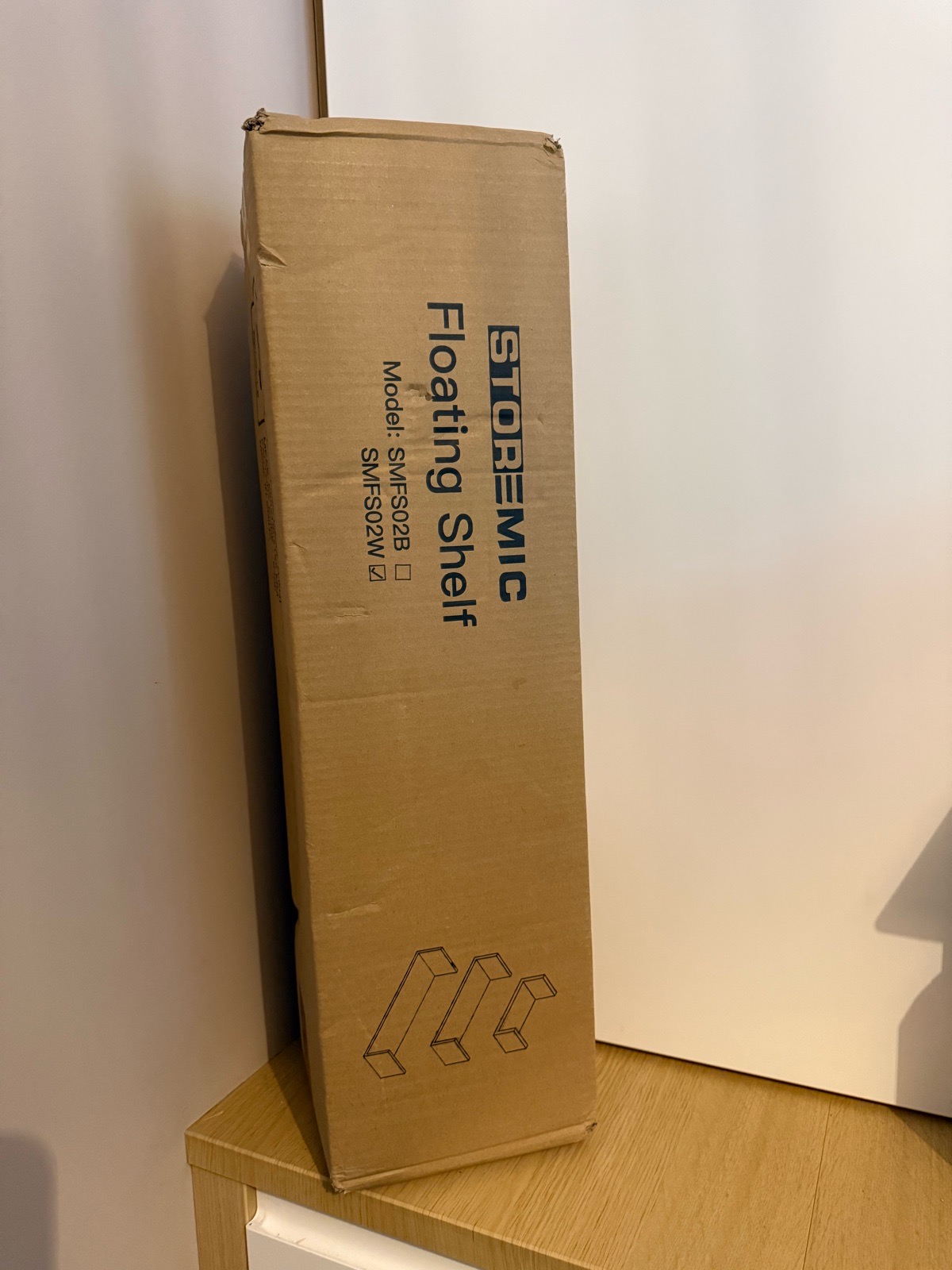 🚨BNWT x3 White Matte Floating Shelves RRP £20 (40x10x9cm, 35x10x8cm, 30x10x7cm)