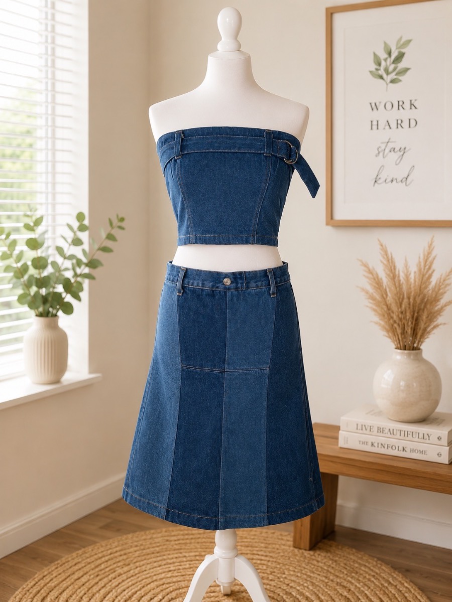 Vintage beyond Retro Denim Co-Ord size 12/L