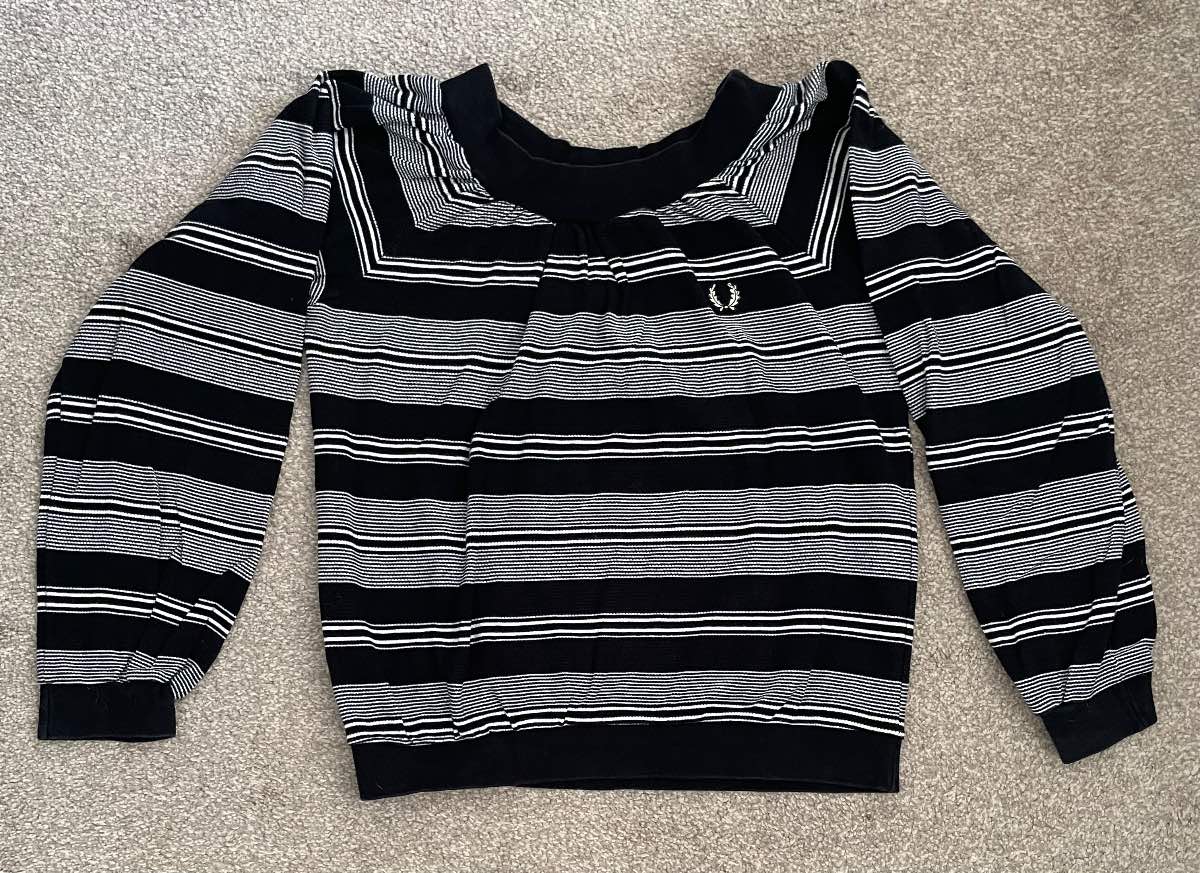 Fred Perry striped jumper size 10