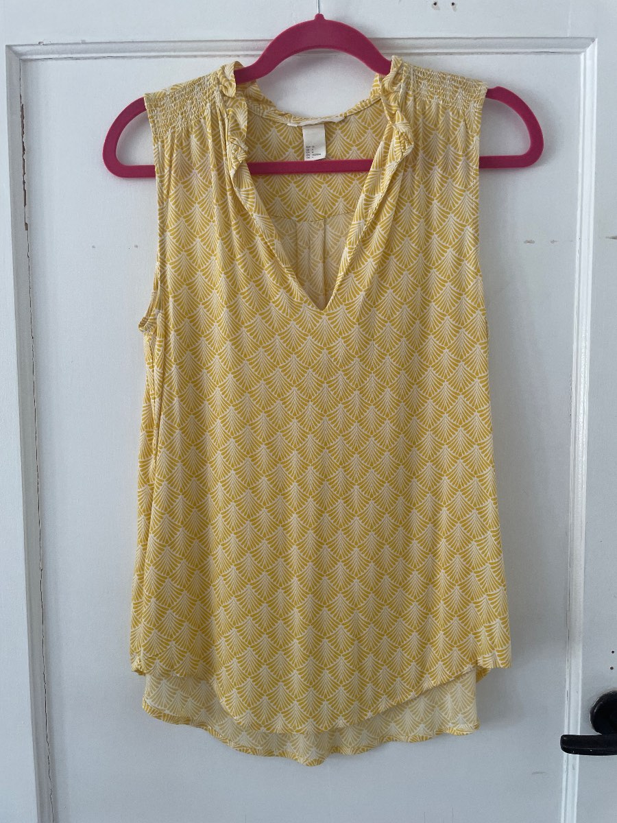 H&M art deco print top