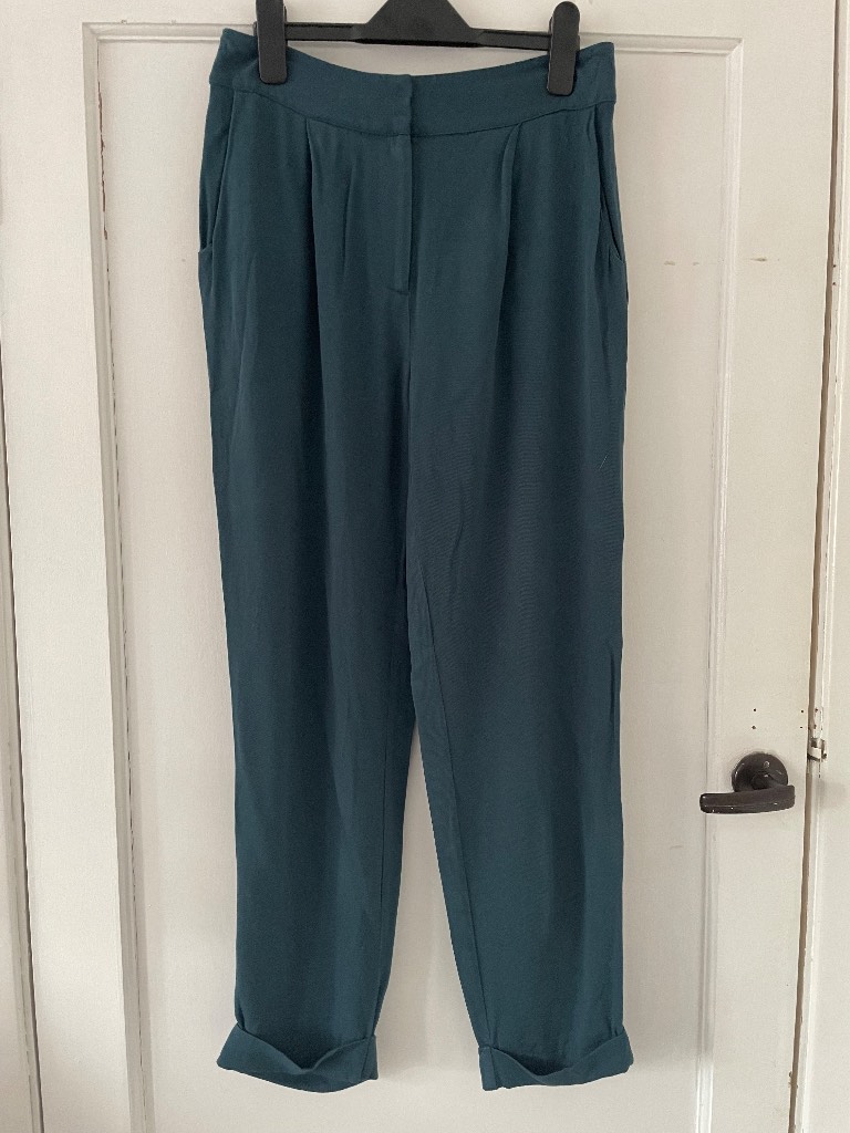 Oliver Bonas teal trousers size 8