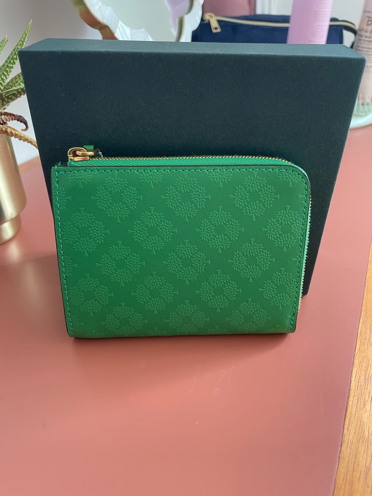 Mulberry coin pouch in green