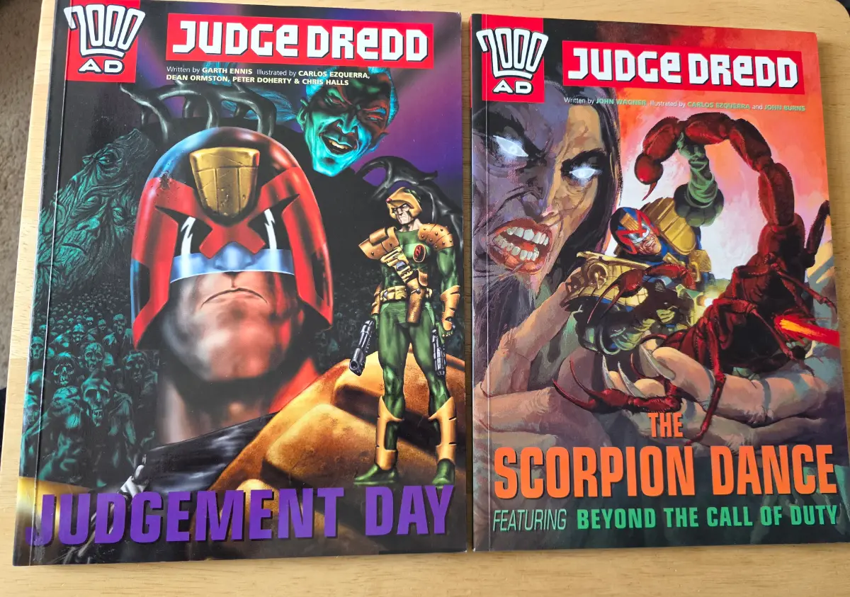 2000AD comics Judge Dredd 1980s/90s