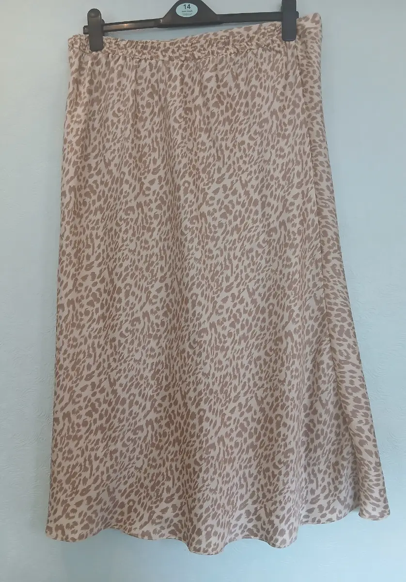 Animal print long skirt size 16