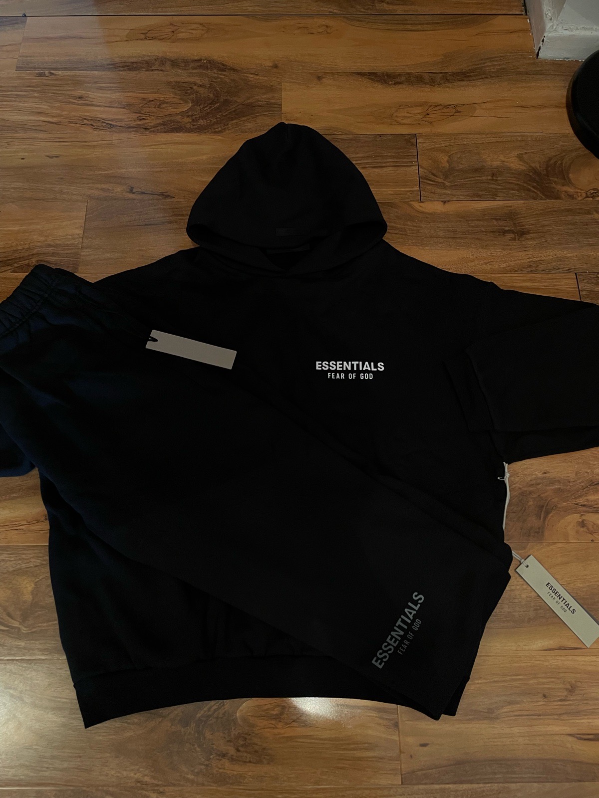 Essentials M Tracksuit Black and White