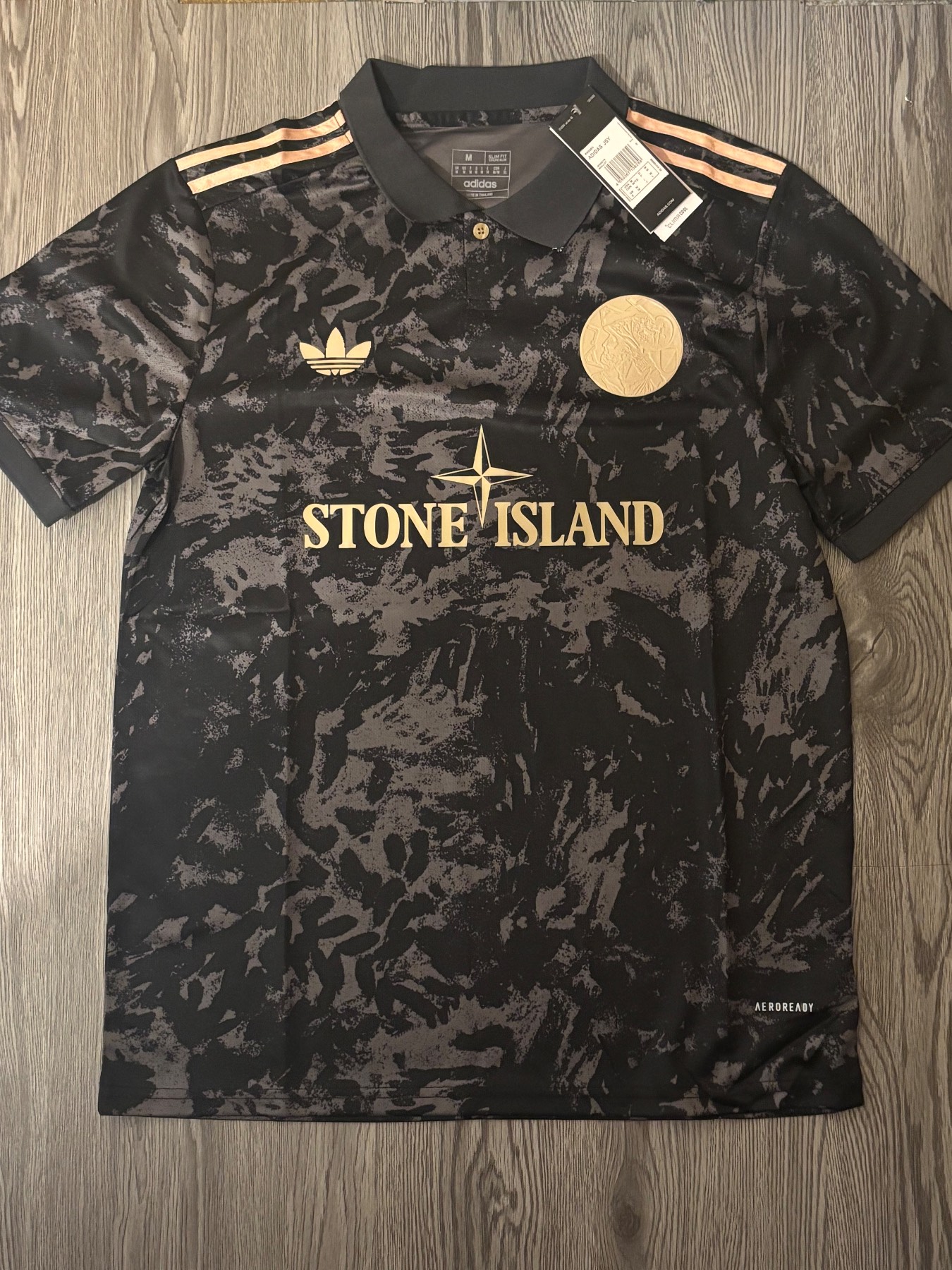 Ajax x stone island football shirt