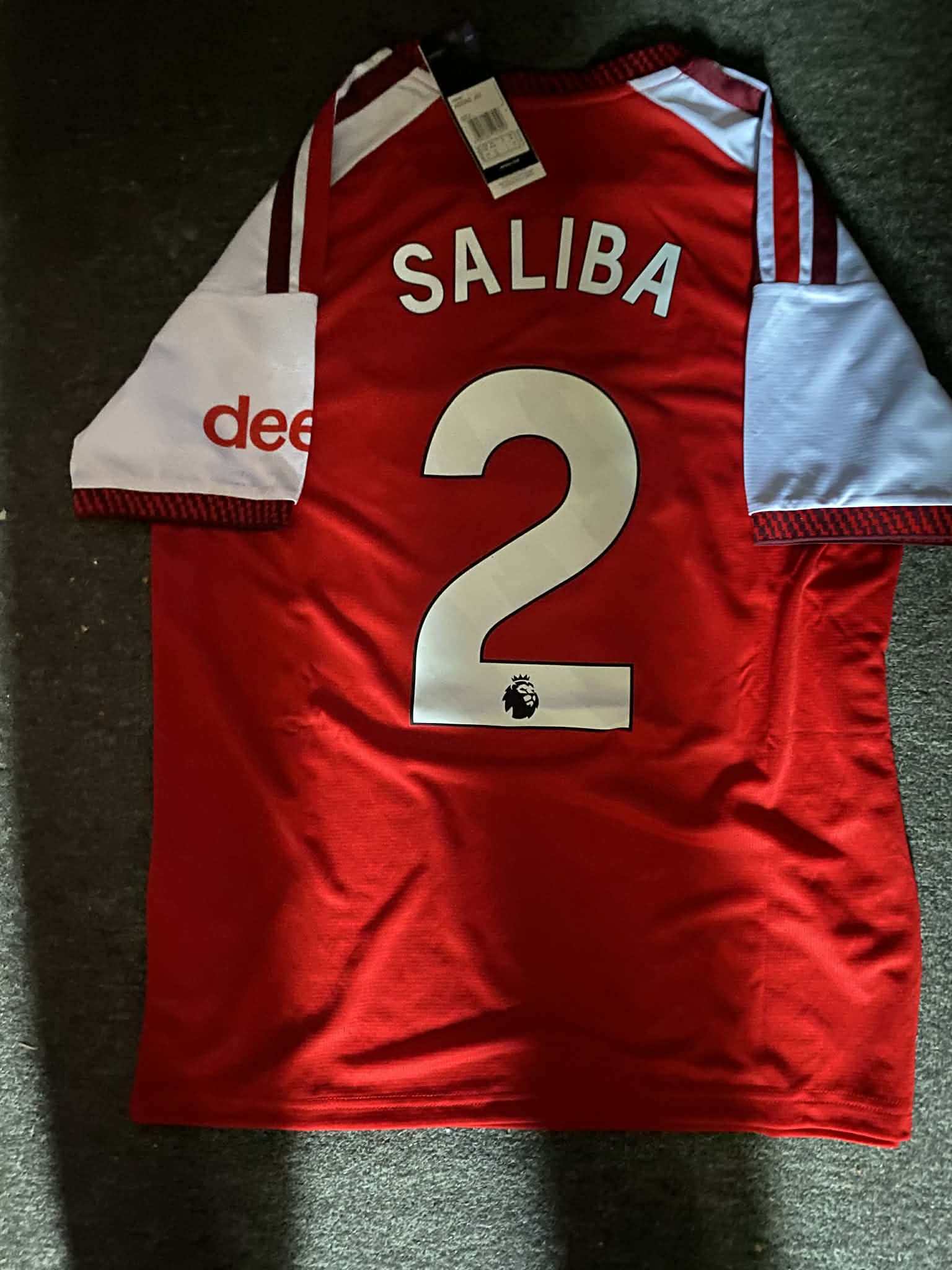 Arsenal 2026/27 home shirt Saliba