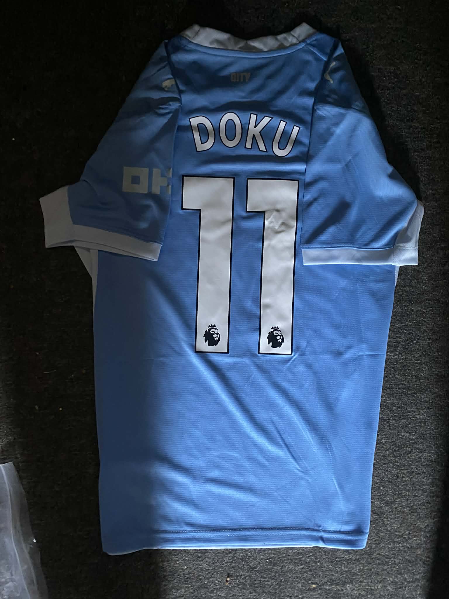 Doku 2026/27 Man City home shirt.