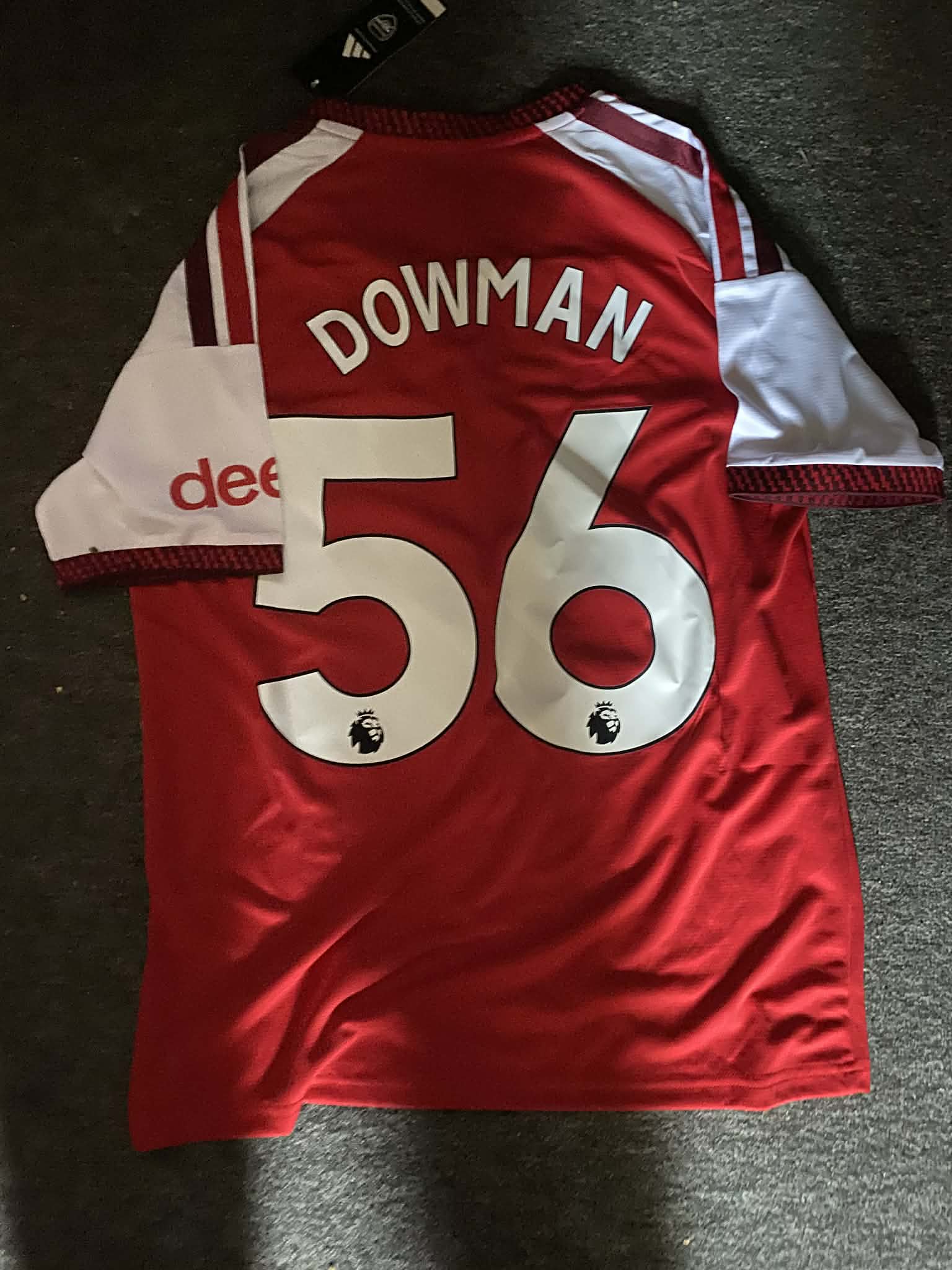 Arsenal 26/27 Downman on the back