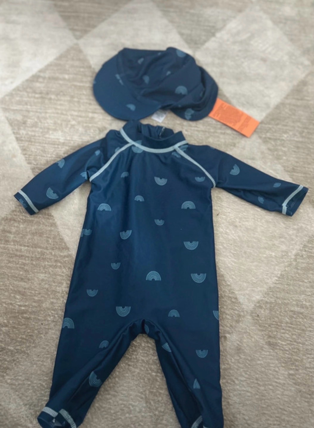 Boys age 0-3 months long swimming costume