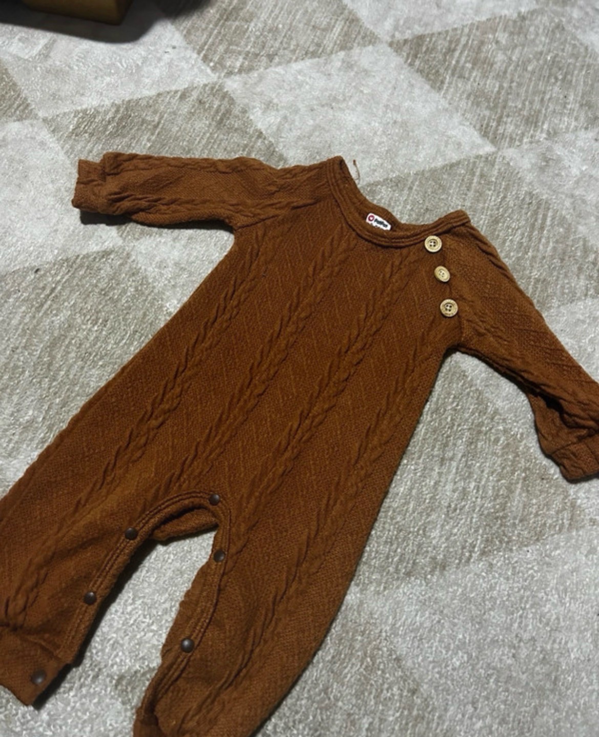 Boys age 3-6 months long thick romper autumn