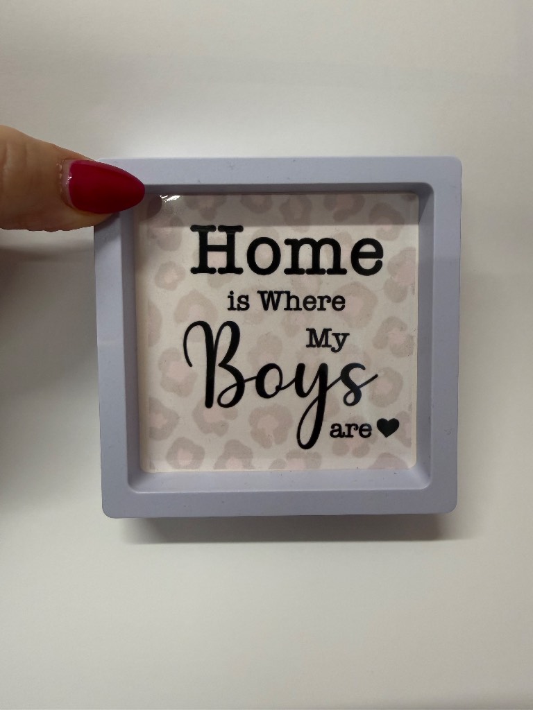 Home Is where my boys are mini frame