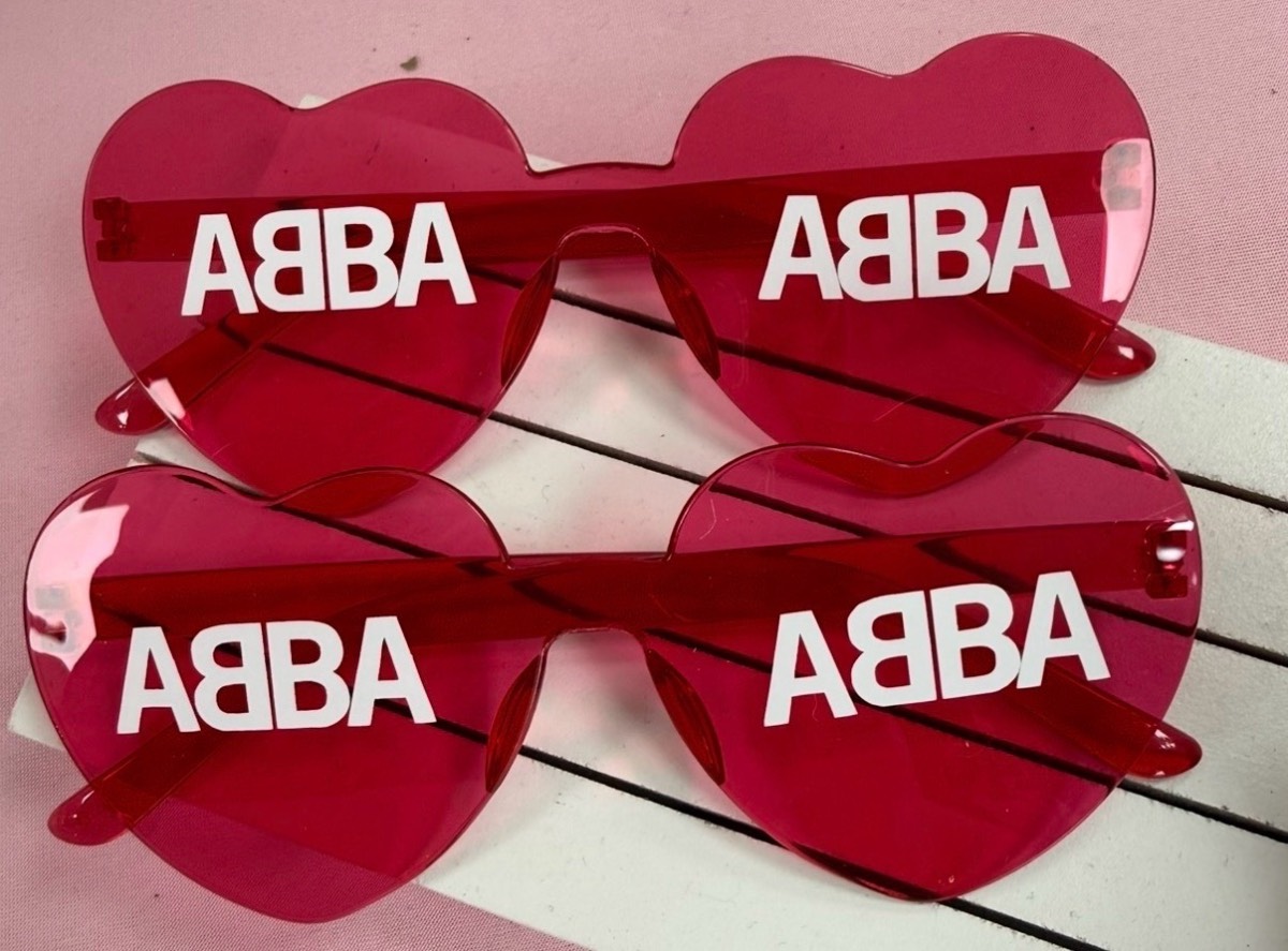 2 pairs of ABBA heart sunglasses