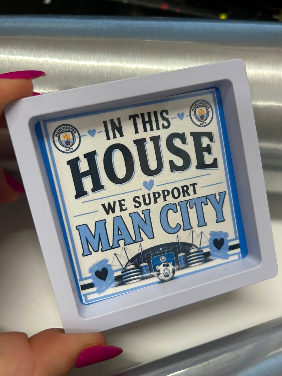 In this house we support Man City mini frame