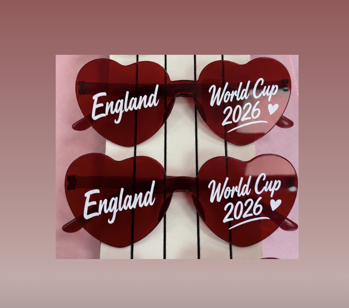2 pairs Of England World cup sunglasses 2026