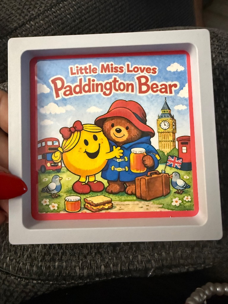 Little miss loves Paddington bear mini frame