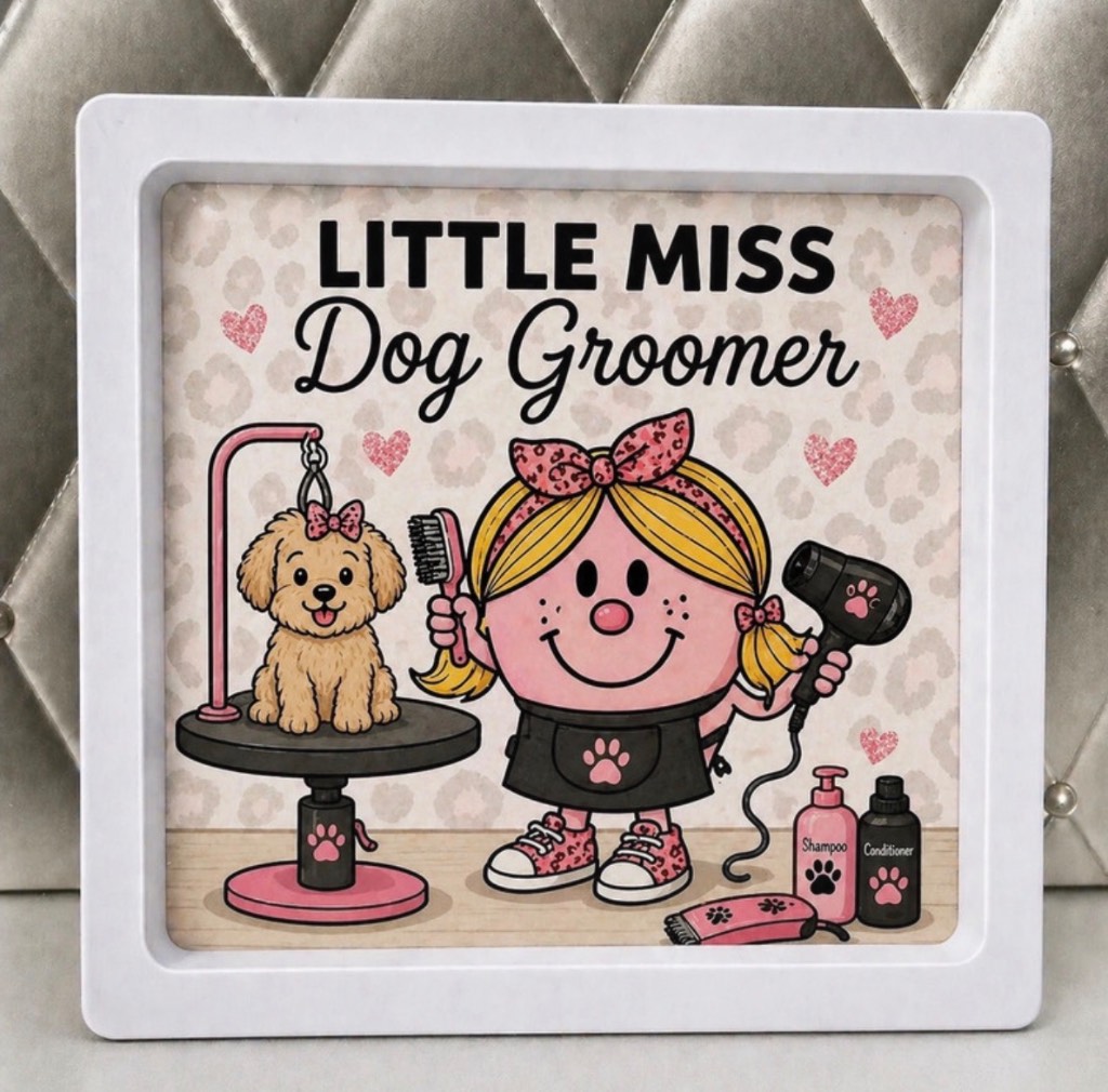 Little miss dog groomer -Mini frame