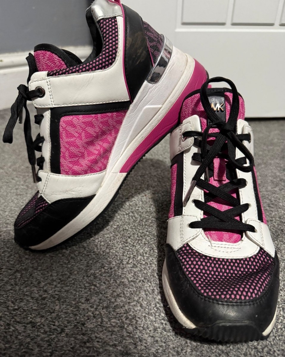 Limited edition Michael Kors Pink & Black Trainers