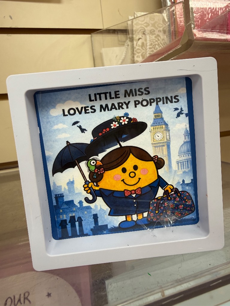 Little miss loves Mary Poppins mini frame 9cm x 9cm