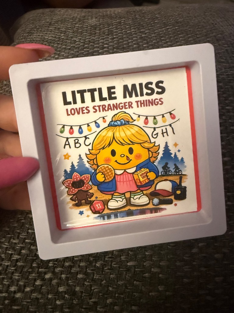 Little miss loves stranger things mini frame
