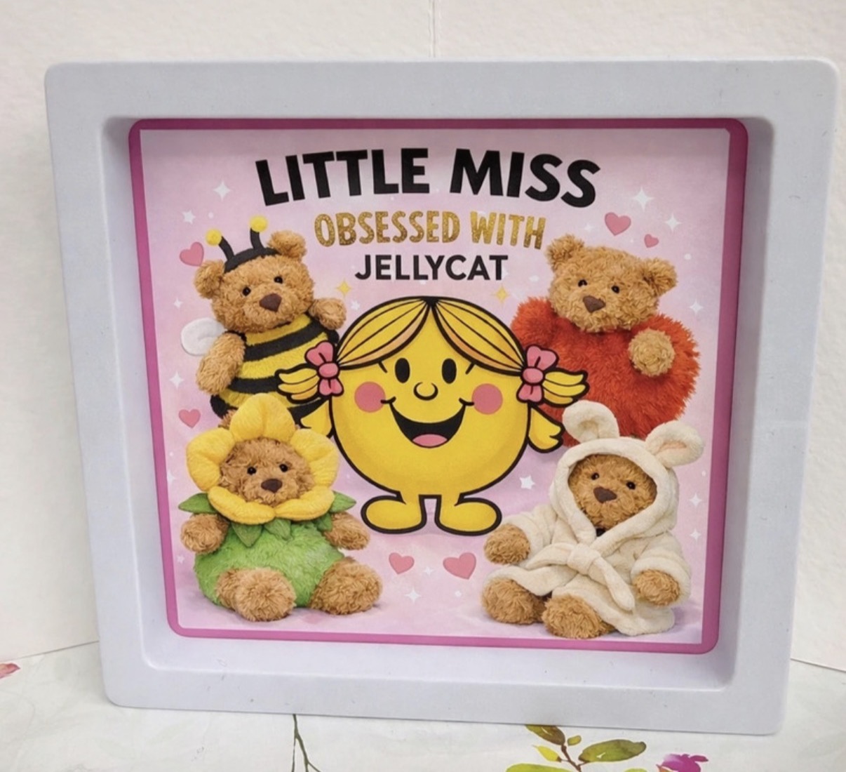 Little miss loves Jellycat frame 11cm x 11cm
